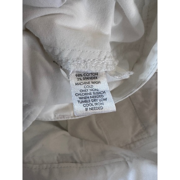 Preppy Loft Julie White Cropped Chino Pants Womens Size 12 Stretch Cotton - Picture 5 of 6